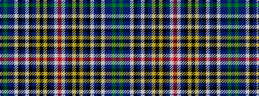 idealised woven sample of pattern BGBBWKBWKBYKYKBWR