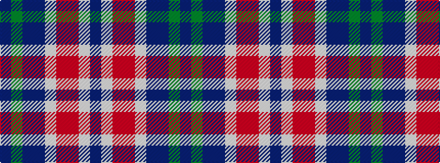 idealised woven sample of pattern BGBBWRRWB