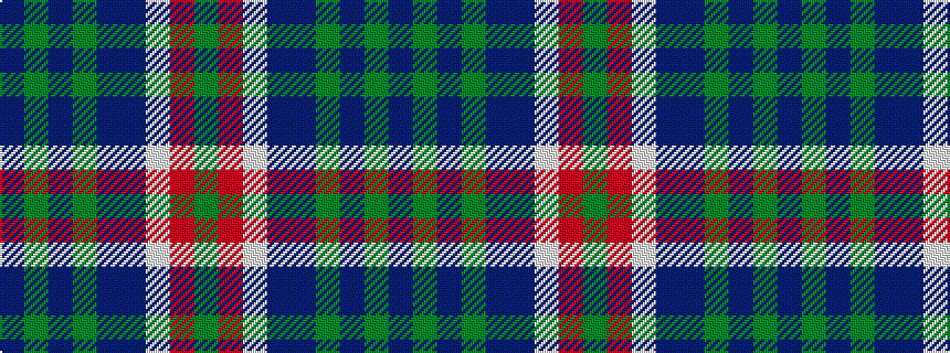 idealised woven sample of pattern BGBGBBWRG