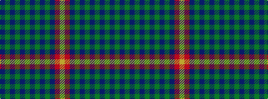 idealised woven sample of pattern BGBGBGBGBGBRY