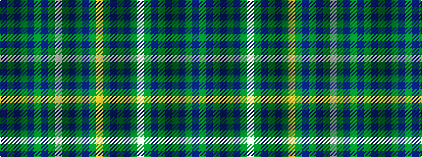 idealised woven sample of pattern BGBGBGBGWGBGBGY