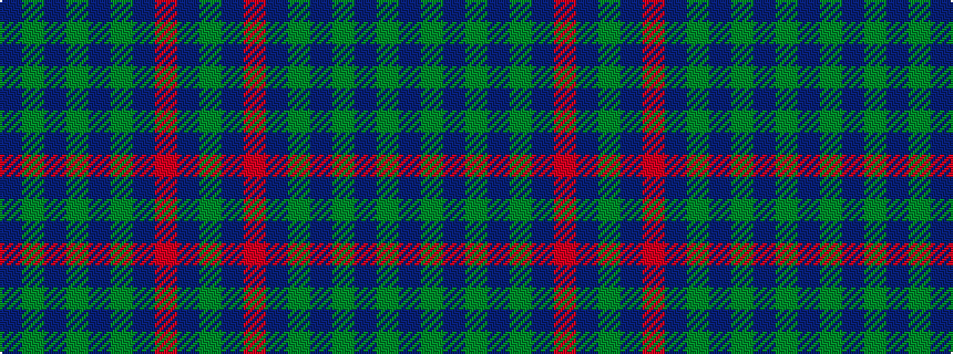 idealised woven sample of pattern BGBGBGBRBG