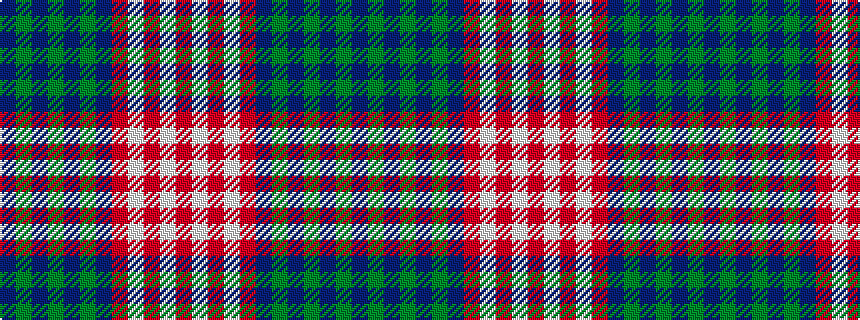 idealised woven sample of pattern BGBGBGBRWRWR