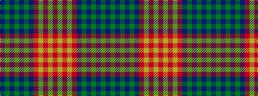 idealised woven sample of pattern BGBGBGBRYRYR