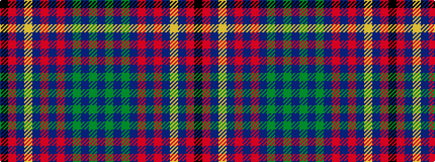 idealised woven sample of pattern BGBGBRBRBYBRK