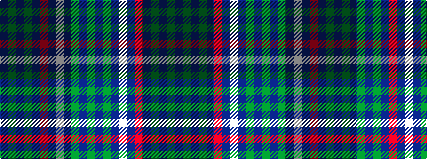 idealised woven sample of pattern BGBGBRBWBGBG