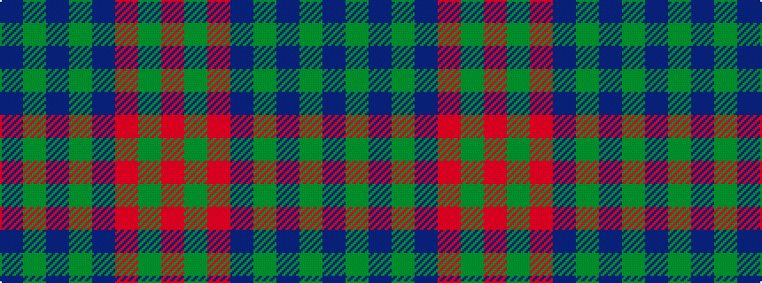 idealised woven sample of pattern BGBGBRGR