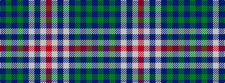 idealised woven sample of pattern BGBGBWBWR
