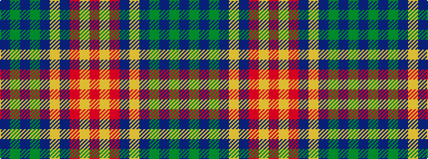 idealised woven sample of pattern BGBGBYBRYR