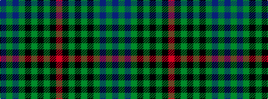 idealised woven sample of pattern BGBGKGKGKR