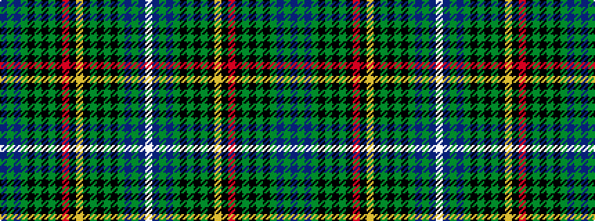 idealised woven sample of pattern BGBGKGKGKRKYKGKGKGBGBW