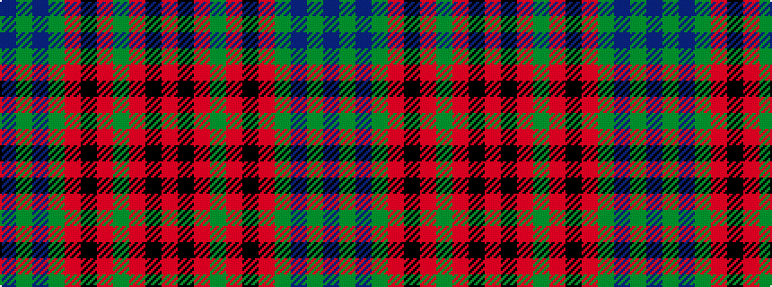 idealised woven sample of pattern BGBGRKRGRKR