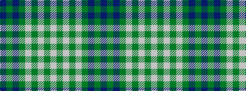 idealised woven sample of pattern BGBGWGWGW