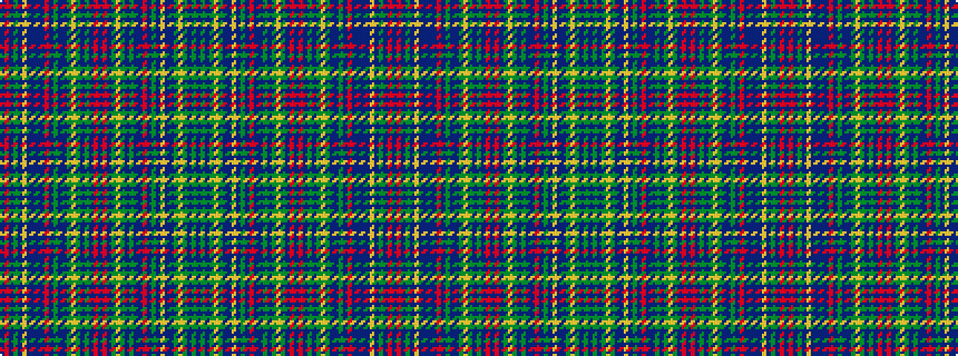 idealised woven sample of pattern BGBGYGBBYBGBRBBGBGYGBRBRBGBGYGBBGBRBBBBYBGBRB