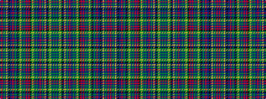 idealised woven sample of pattern BGBGYGKBYBGBRBBGBGYGKRBRBGBGYGKBGBRBBKBYBGBRB