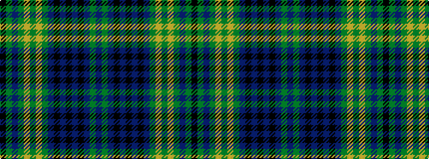 idealised woven sample of pattern BGBKBKBKBGYGYGBGK