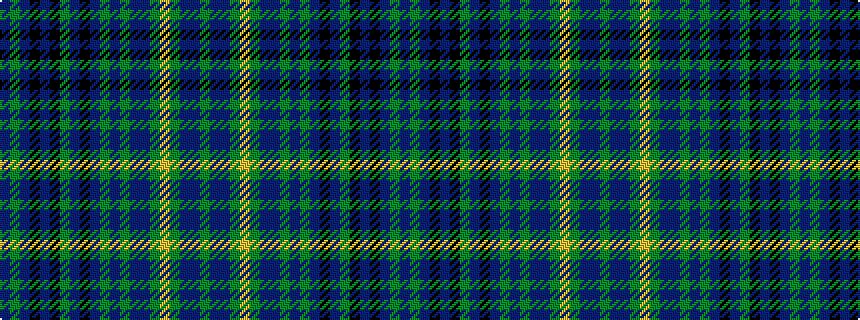idealised woven sample of pattern BGBKBKGBKBGBGBBGYGBBG