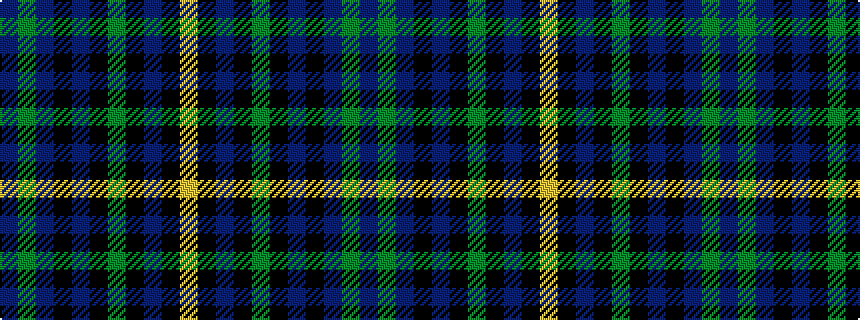 idealised woven sample of pattern BGBKBKGKBKY