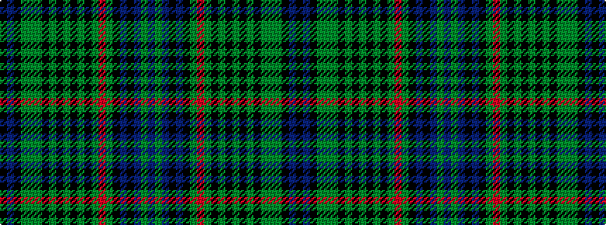 idealised woven sample of pattern BGBKBKGRGKGKGKGKGGGKBK