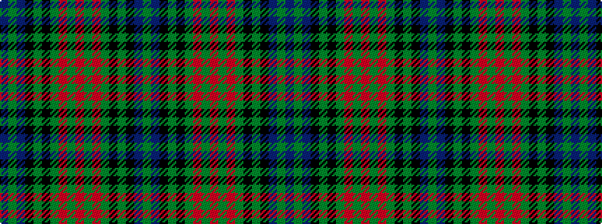 idealised woven sample of pattern BGBKGKGRGRGRGKGKBG