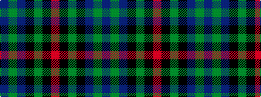 idealised woven sample of pattern BGBKGKR