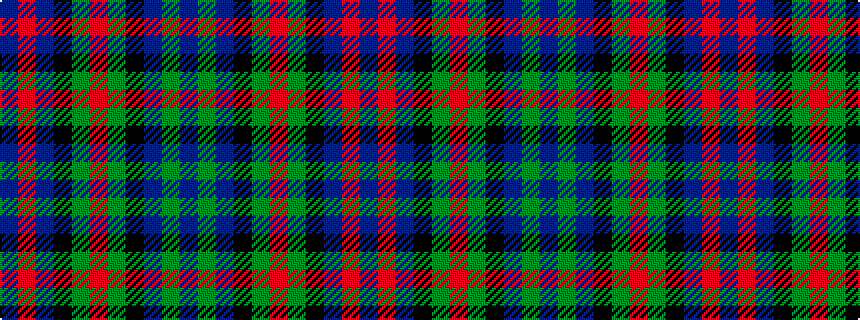 idealised woven sample of pattern BGBKGRGKBRB