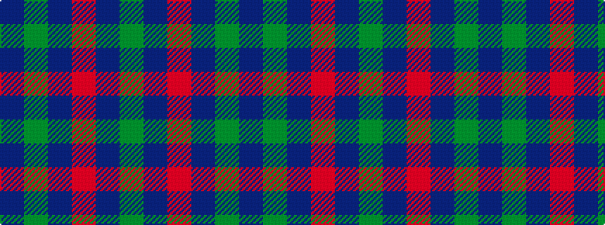 idealised woven sample of pattern BGBRBG