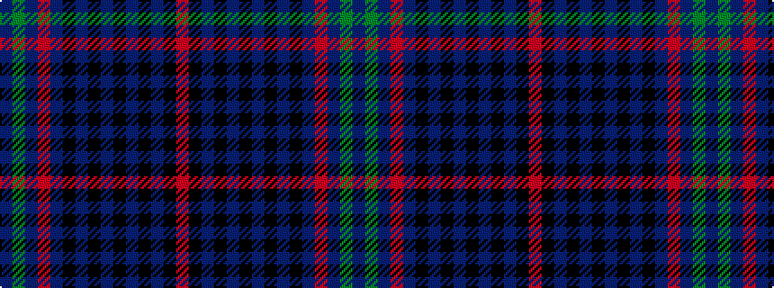 idealised woven sample of pattern BGBRBKBKBKBKBKR