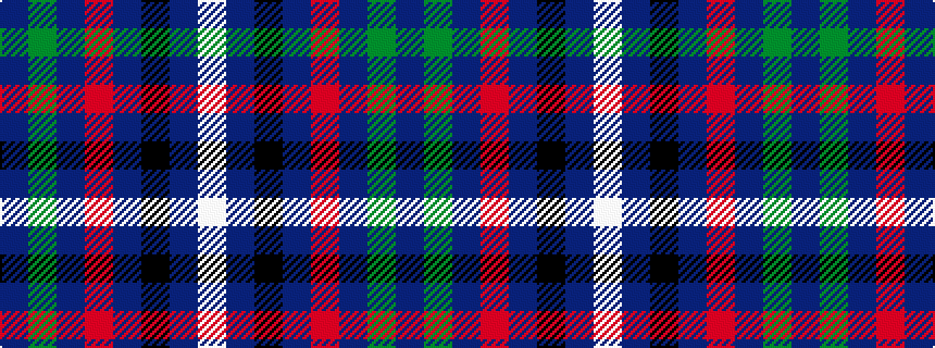 idealised woven sample of pattern BGBRBKBW
