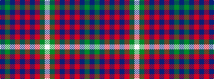 idealised woven sample of pattern BGBRBRBRGW