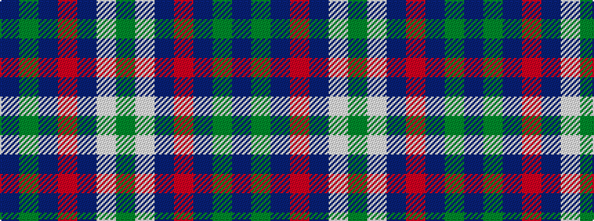idealised woven sample of pattern BGBRBWG