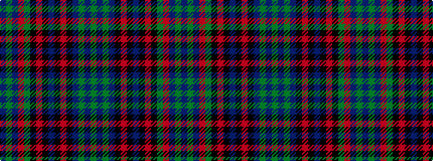 idealised woven sample of pattern BGBRGKRKBKRKBGBG
