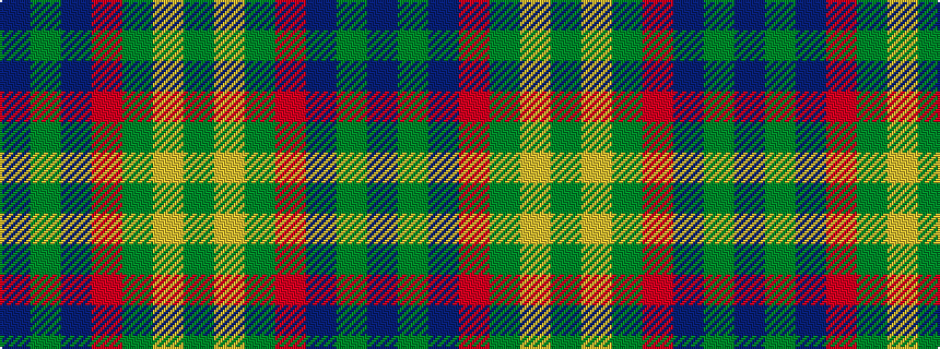 idealised woven sample of pattern BGBRGYG