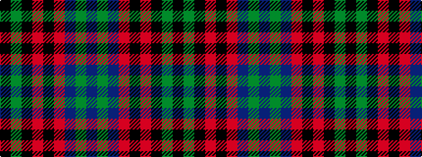 idealised woven sample of pattern BGBRKRKGK