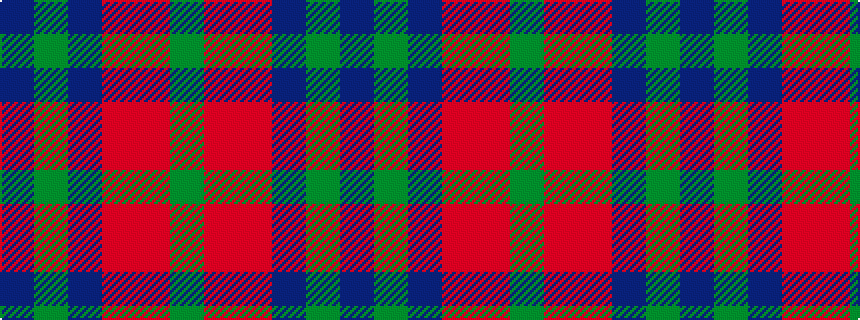 idealised woven sample of pattern BGBRRG