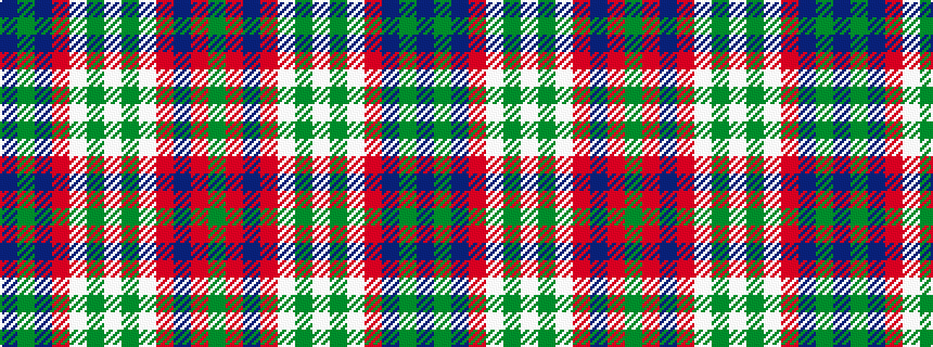 idealised woven sample of pattern BGBRWGWGWRBRG
