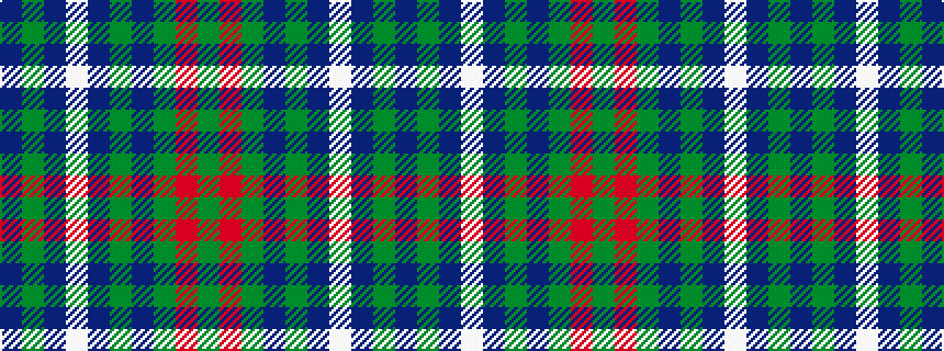 idealised woven sample of pattern BGBWBGBGRG