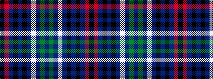 idealised woven sample of pattern BGBWBKBKBRK