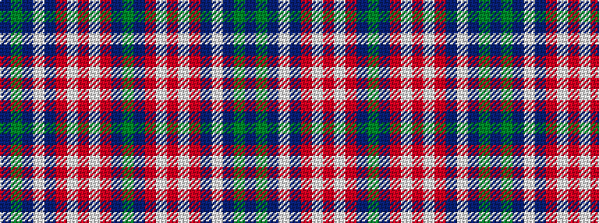 idealised woven sample of pattern BGBWBRWRWRBG