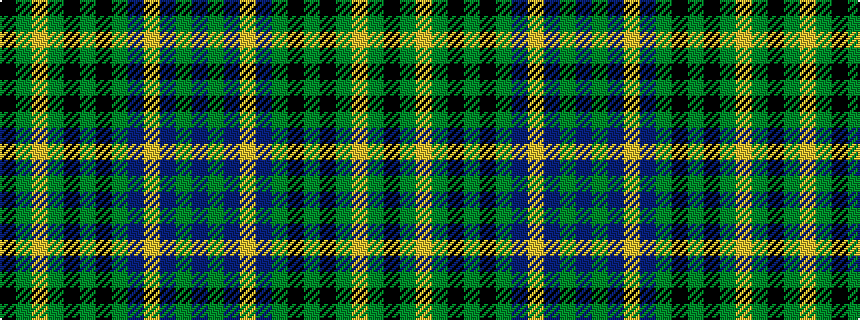 idealised woven sample of pattern BGBYBGKGKGYGK