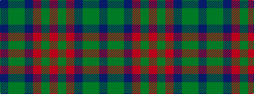 idealised woven sample of pattern BGGBRGR