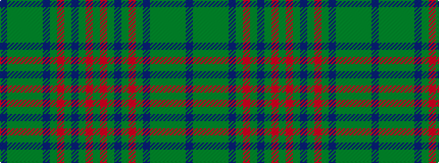 idealised woven sample of pattern BGGGGGBGRGBGRG