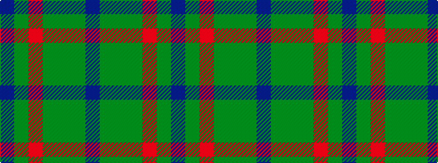 idealised woven sample of pattern BGGGRGB