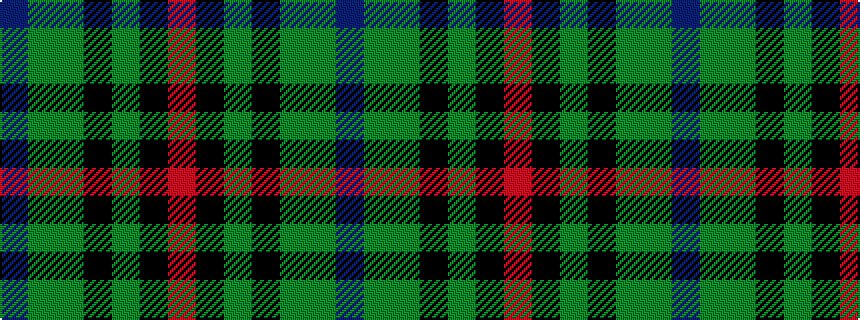 idealised woven sample of pattern BGGKGKR