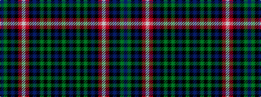 idealised woven sample of pattern BGKBKRWRKBKGKGKBKG