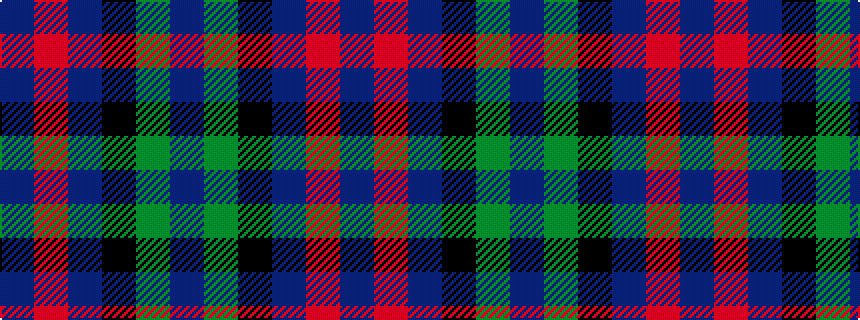 idealised woven sample of pattern BGKBRB