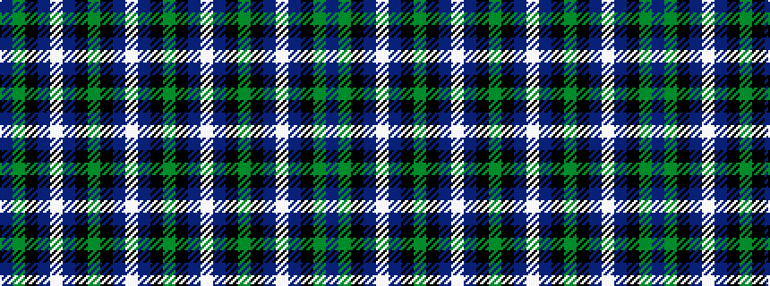 idealised woven sample of pattern BGKBWBKGKBWBKG
