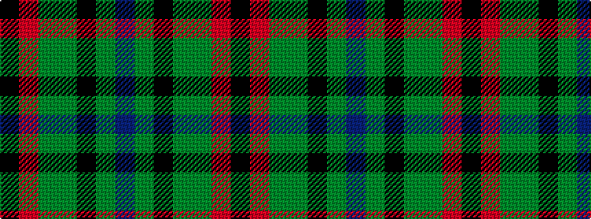 idealised woven sample of pattern BGKGGRK