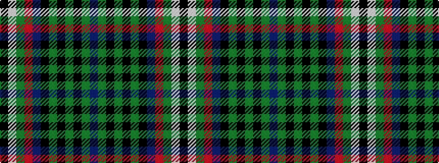 idealised woven sample of pattern BGKGKGKBRGWK