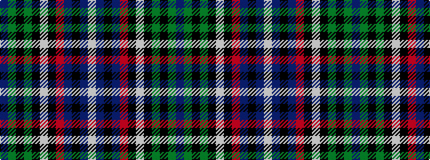 idealised woven sample of pattern BGKGKWKRBKBW